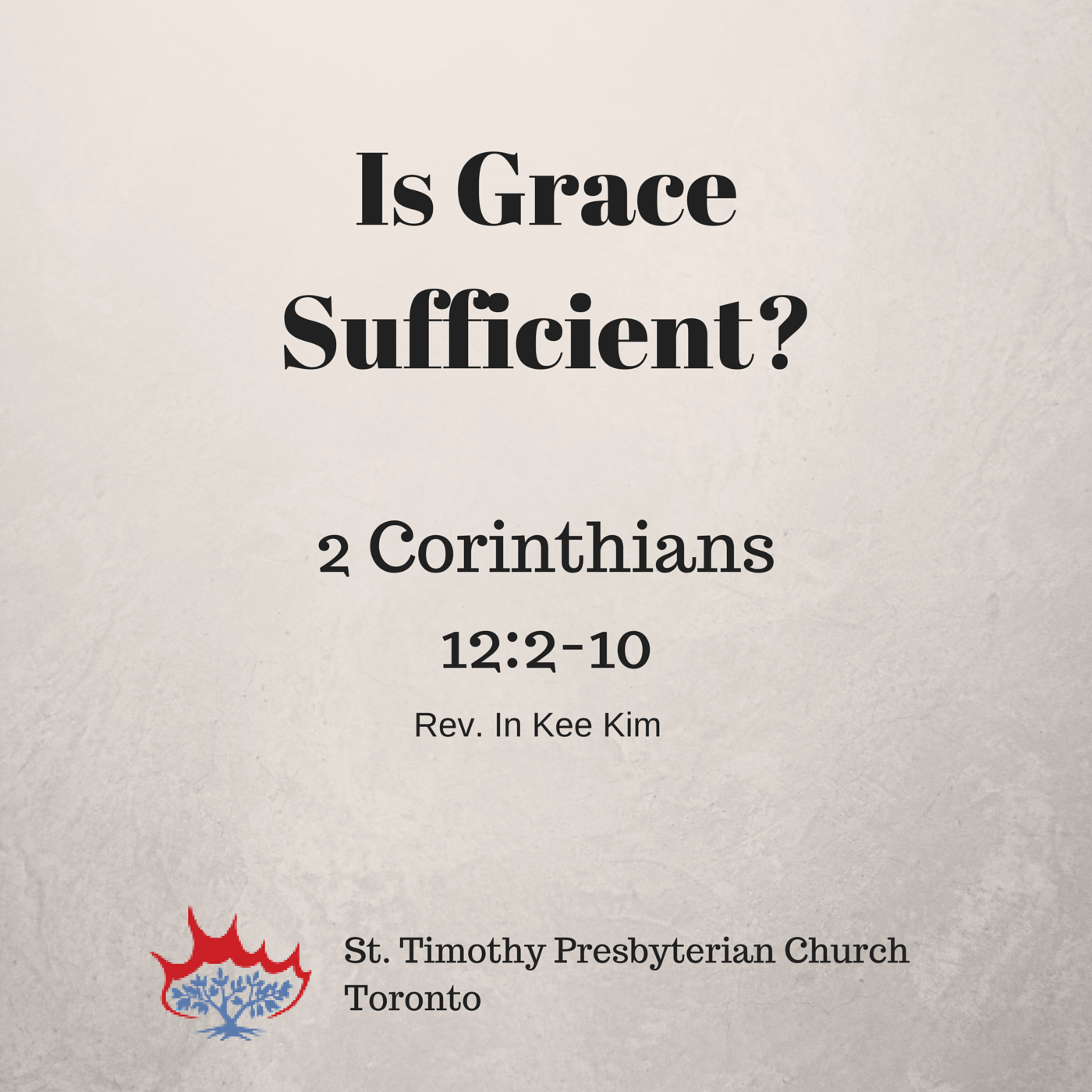 St Timothy Presbyterian Church in Toronto: Sermons