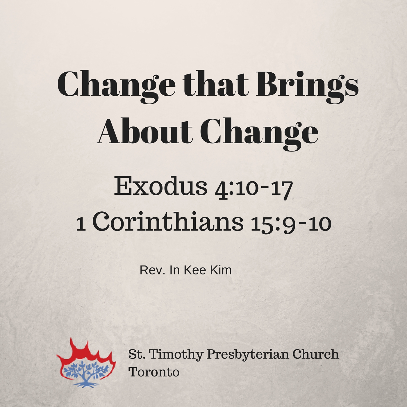 St Timothy Presbyterian Church in Toronto: Sermons