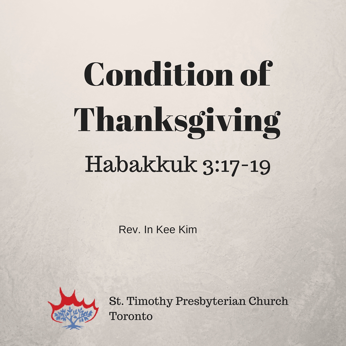 St Timothy Presbyterian Church in Toronto: Sermons