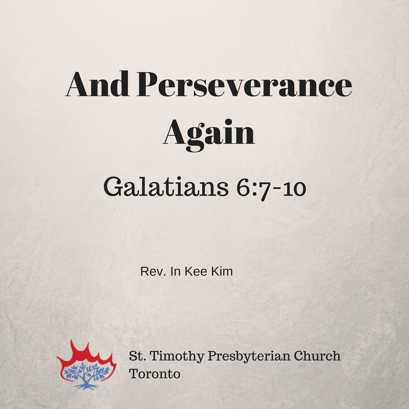 St Timothy Presbyterian Church in Toronto: Sermons