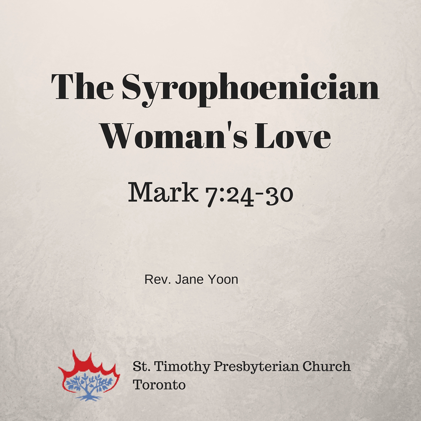 St Timothy Presbyterian Church in Toronto: Sermons