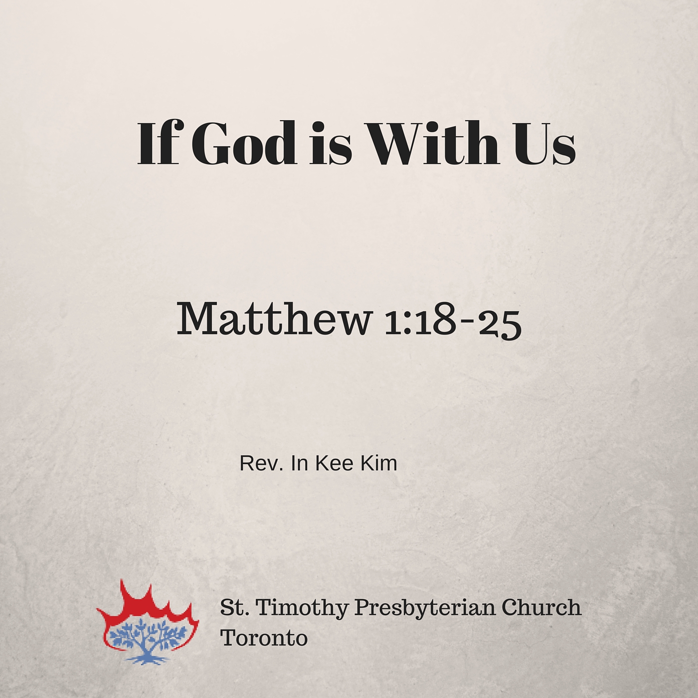 St Timothy Presbyterian Church in Toronto: Sermons