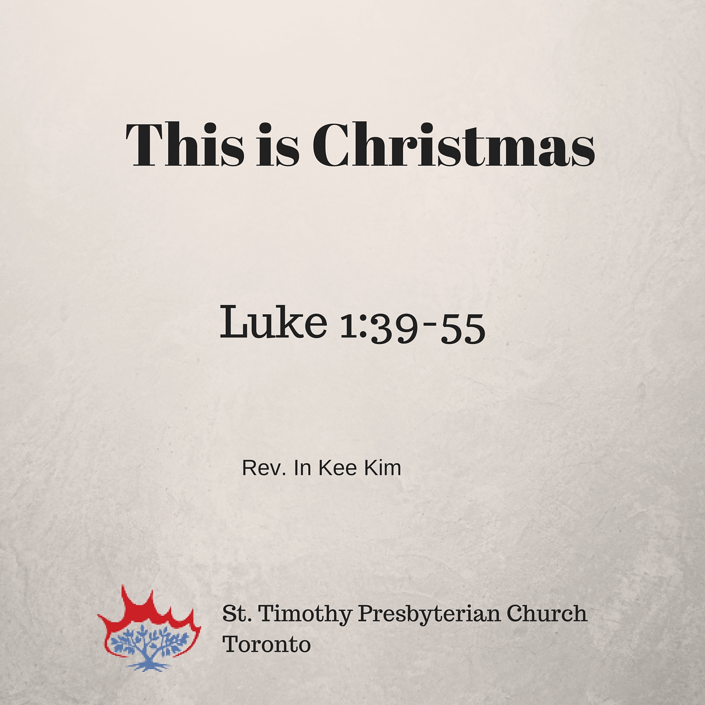 St Timothy Presbyterian Church in Toronto: Sermons