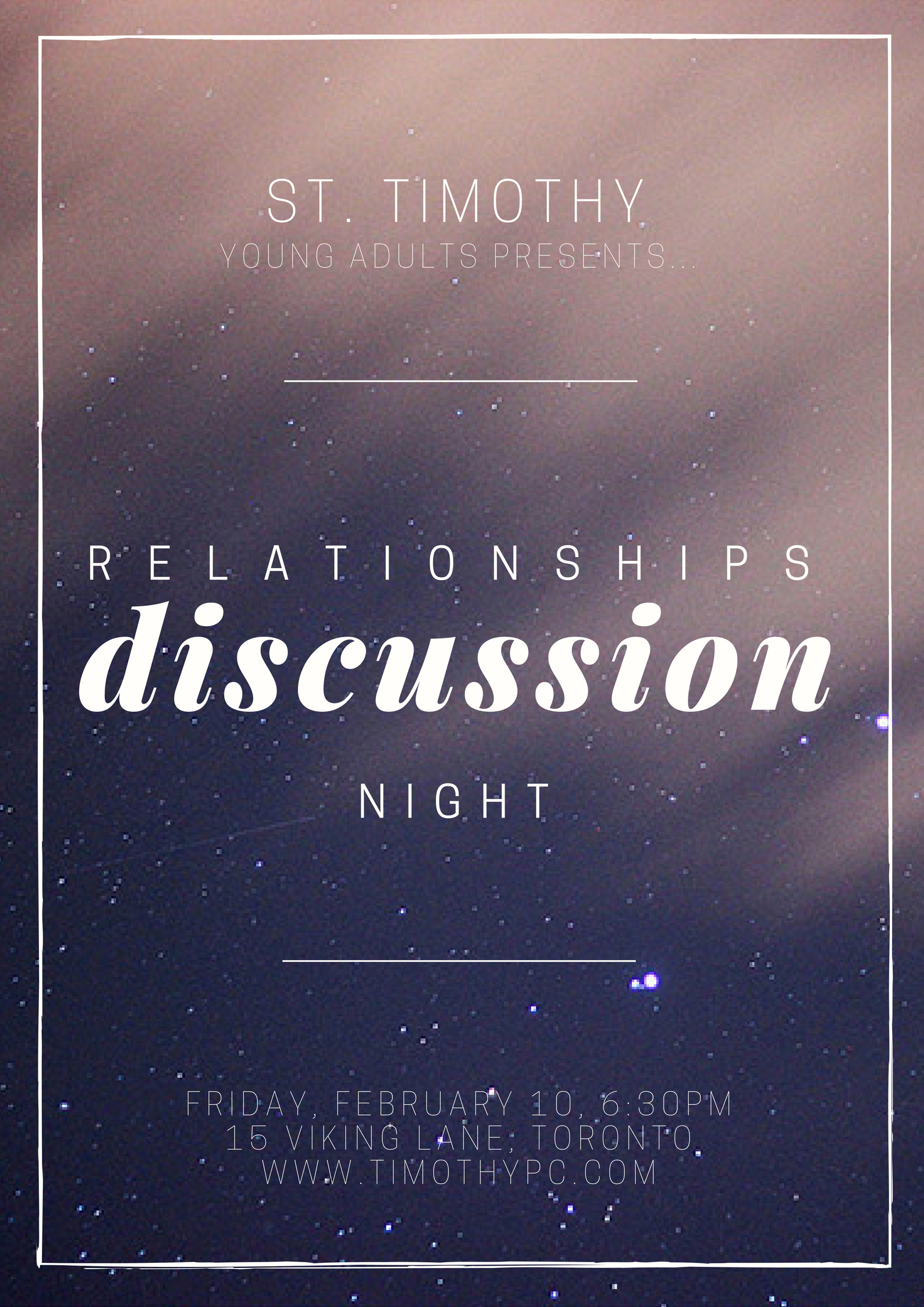 Young Adults Relationship Discussion Night