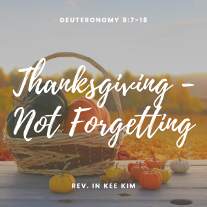 Thanksgiving – Not Forgetting